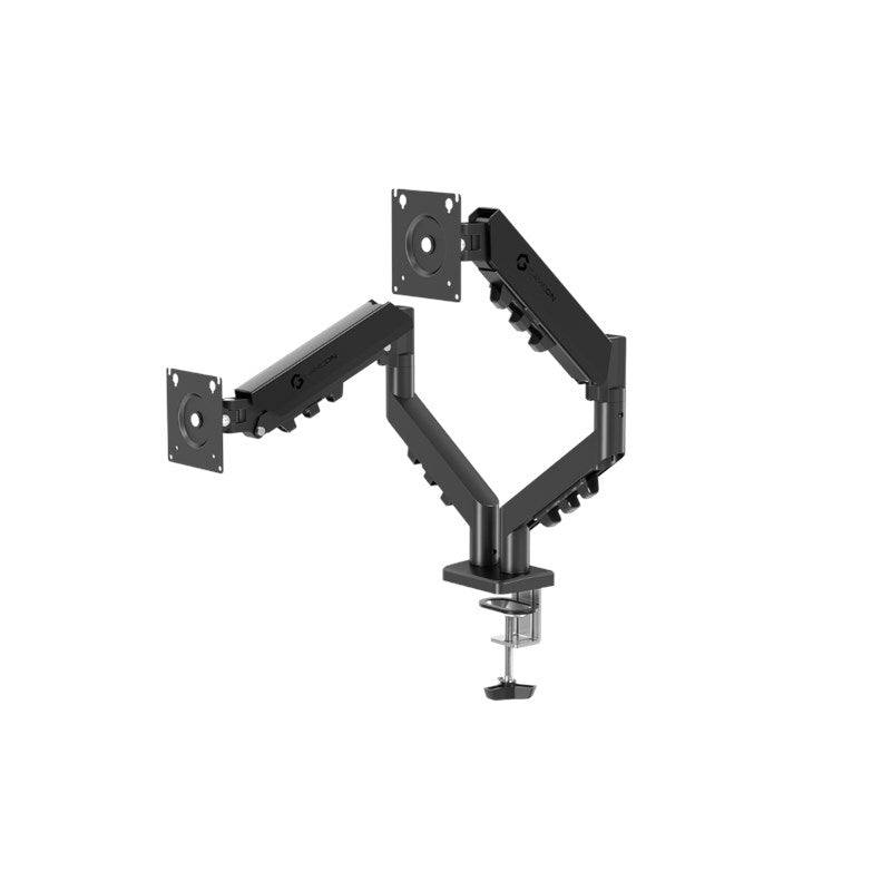 GAMEON GO-5550 Gas Mechanical Spring Dual Monitor Arm For Gaming And Office Use, 17