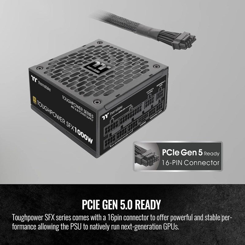 Thermaltake Toughpower SFX 1000W Gold TT Premium Edition Full Modular Gaming Power Supply - Black