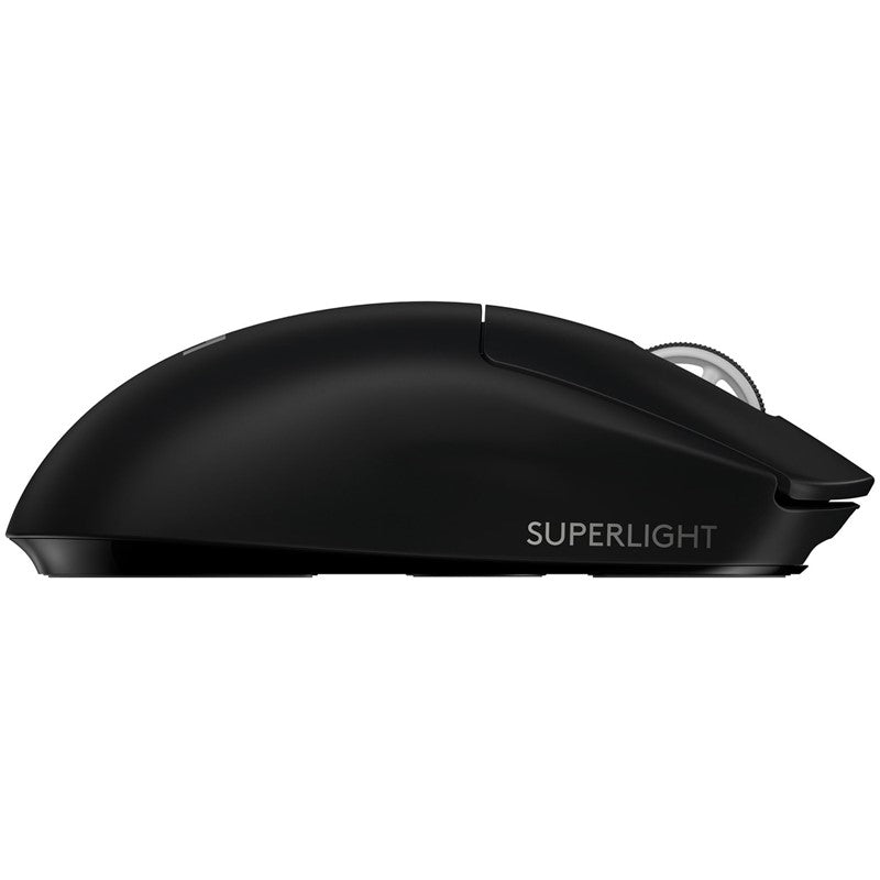 لوجيتك, ماوس الألعاب اللاسلكي (G PRO X SUPERLIGHT)،2.4 جيجا هرتز, تسريع 40 جيجا مستشعر HERO 25K، خفيف للغاية مع 63 جرام، 5 أزرار قابلة للبرمجة، عمر البطارية 70 ساعة، بدون أقدام PTFE إضافية، جهاز الكمبيوتر/جهاز Mac - أسود