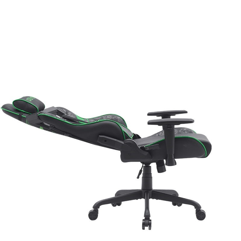 Twisted Minds T Shaped RGB Gaming Desk + GAMEON Call Of Duty Gaming Chair W/A 4D Armrest&M Base - Green/Black