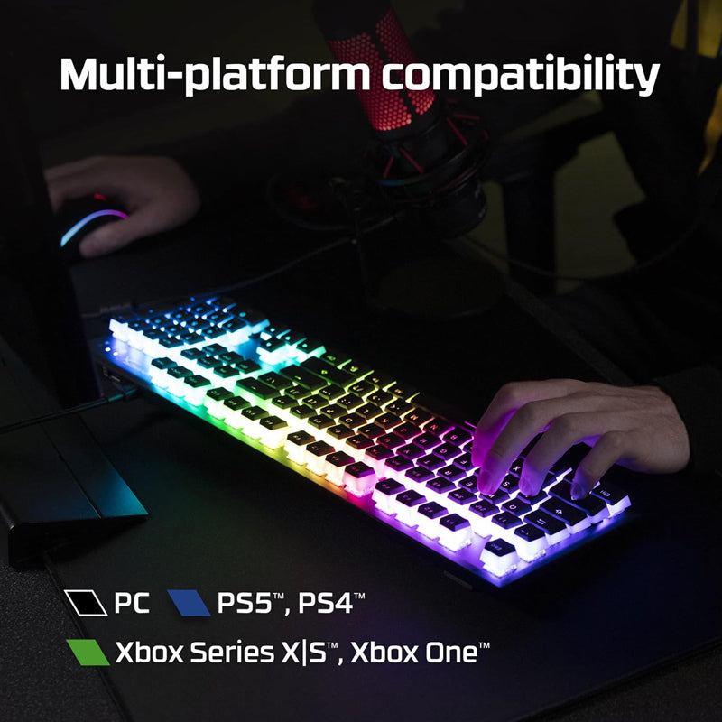 HyperX Alloy Origins 60 Mechanical RGB Wired Gaming Keyboard, HX Red (US Layout) - Black