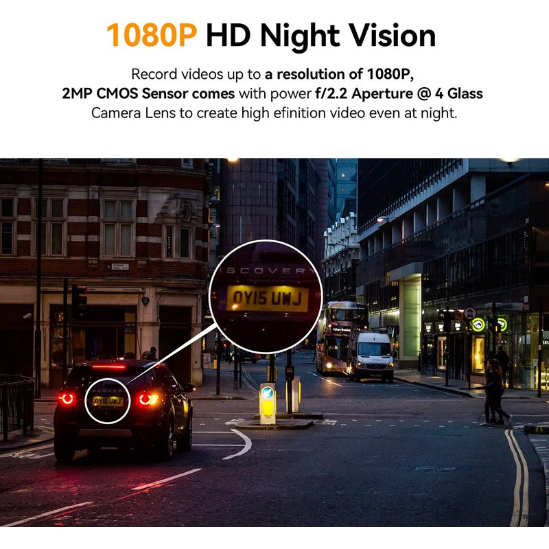 DDPAI Mini Pro Dash Cam, Wi-Fi 1296p Dash Camera, Emergency Accident Lock, 140 Wide Angle, Car DVR Dashboard Camera with G-Sensor, WDR, Built-in Super Capacitor