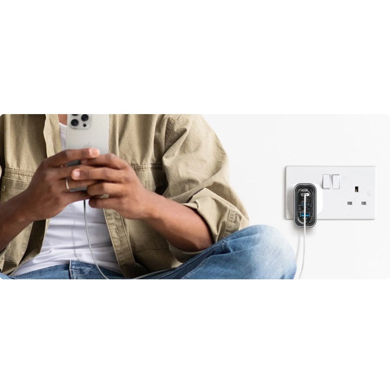 Momax 1-Charge Flow+ PD 80W GaN Wall Charger [3 Ports], White