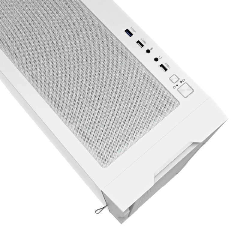 Aigo DarkFlash DK431 Glass ATX Mid Tower Gaming Case - White (With 4*ARGB Fans)
