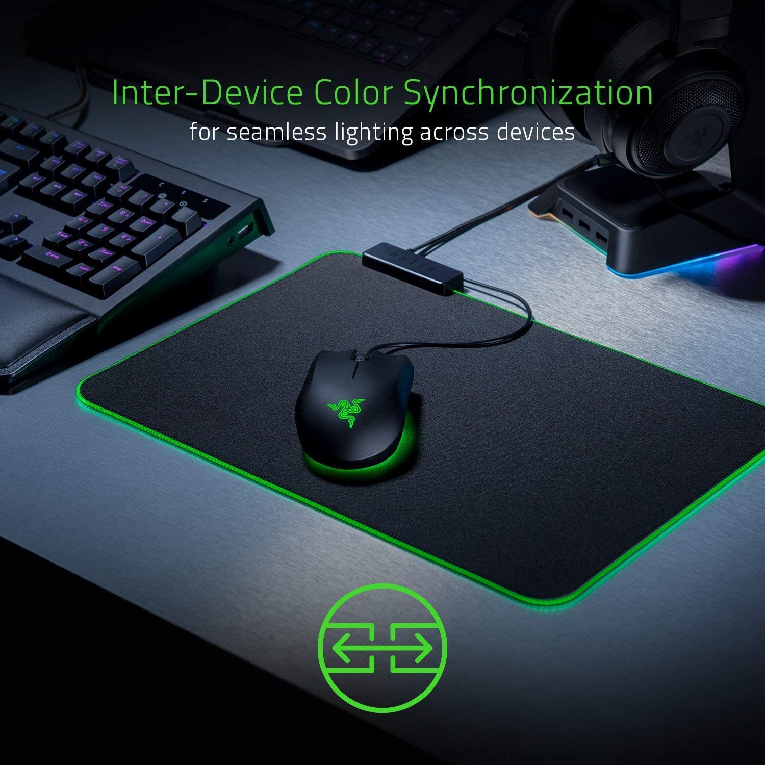Razer Goliathus Chroma Soft Gaming Mouse Mat, Standard - Black