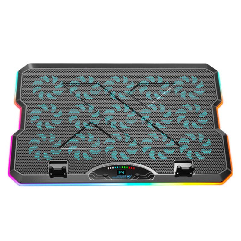 Gadgeton RGB Laptop Cooling Stand with 15 Fans & LCD Screen, USB & Type-C Ports For Laptops up to 15