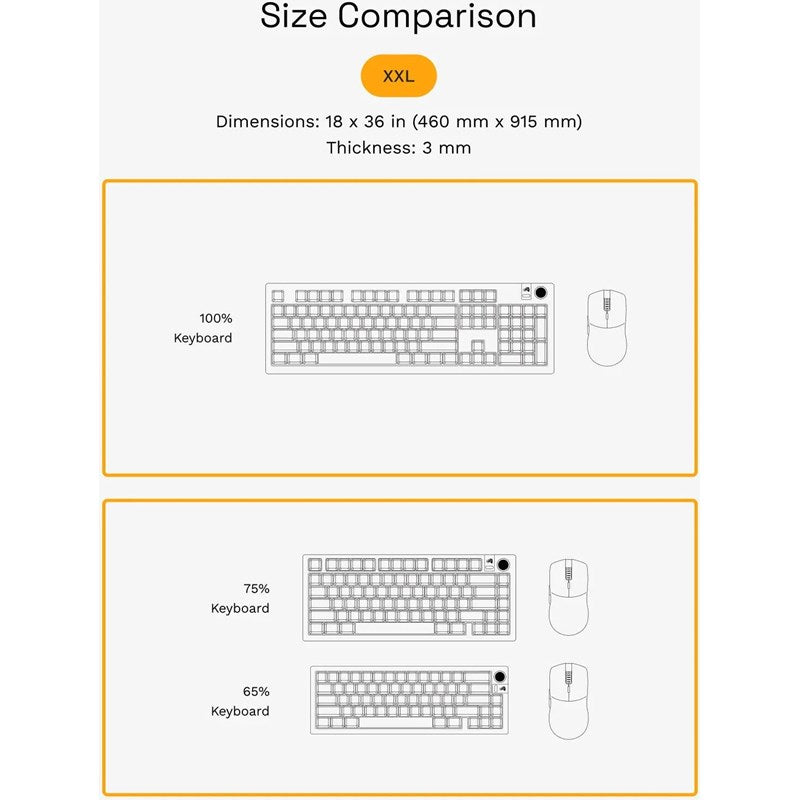 Glorious Mouse Pad 2 XXL, Stitched - Black