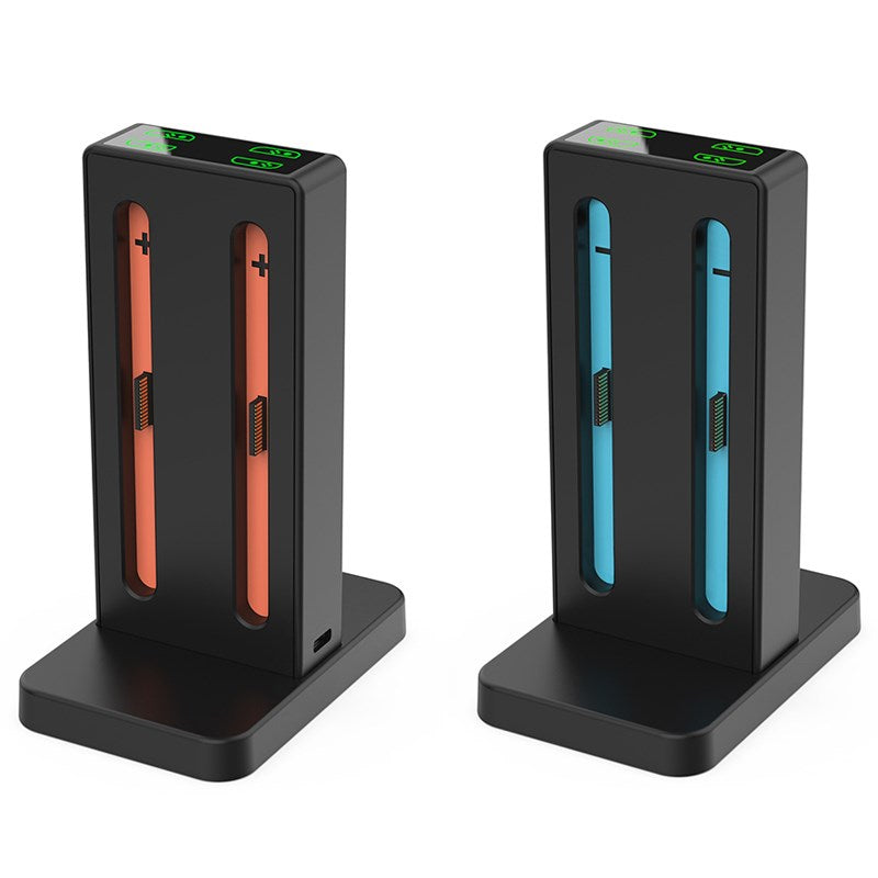 Dobe TNS-3192B Magnetic Charging Stand for Nintendo Switch 2 (N-S 2), HJoy-Con with 4-Ports, Charging Dock with LED Indicators & Portable Design - Black