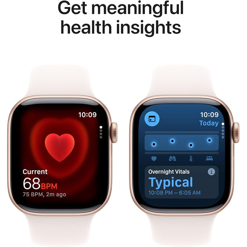Apple Watch Series 11, 42mm, Rose Gold Aluminium Case, Light Blush Sport Band, (GPS+Cellular)