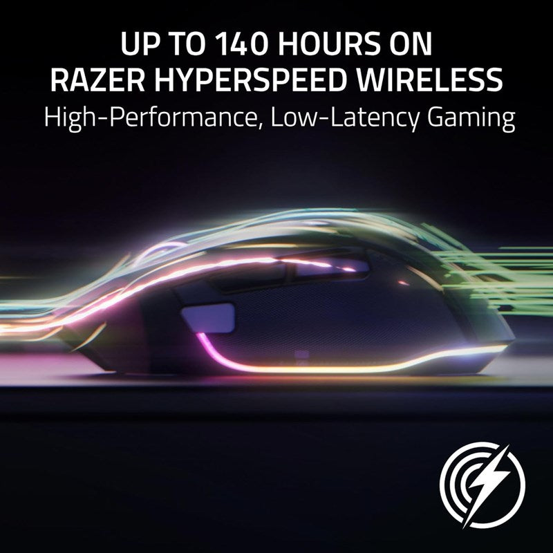 Razer Basilisk V3 Pro 35K Fully Customizable Wireless Ergonomic RGB Gaming Mouse - Phantom Green Edition