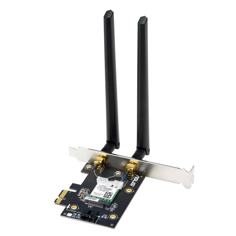 Asus Wi-Fi 7 PCI-E Adapter with 2 External Antennas, Supporting 6 GHz Band, 4096-QAM, Bluetooth 5.4, WPA3 Network