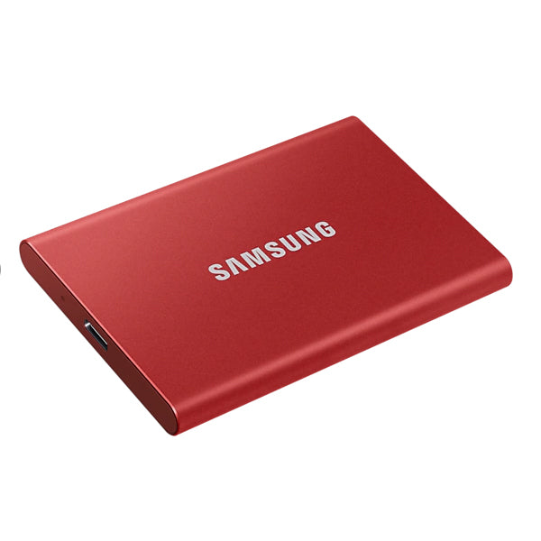 Samsung 1TB T7, USB 3.2 Gen.2 (10Gbps) Portable SSD,Up To 1050MB/s - Metallic Red