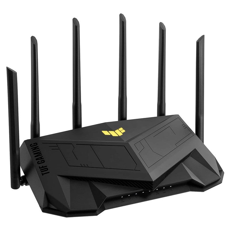 Asus UF Gaming AX6000 Dual Band WiFi 6 Gaming Router with Dedicated Gaming Port, Dual 2.5G Port, 3 Steps Port Forwarding, AiMesh for mesh WiFi, Ai Protection Pro Network Security and AURA RGB lighting