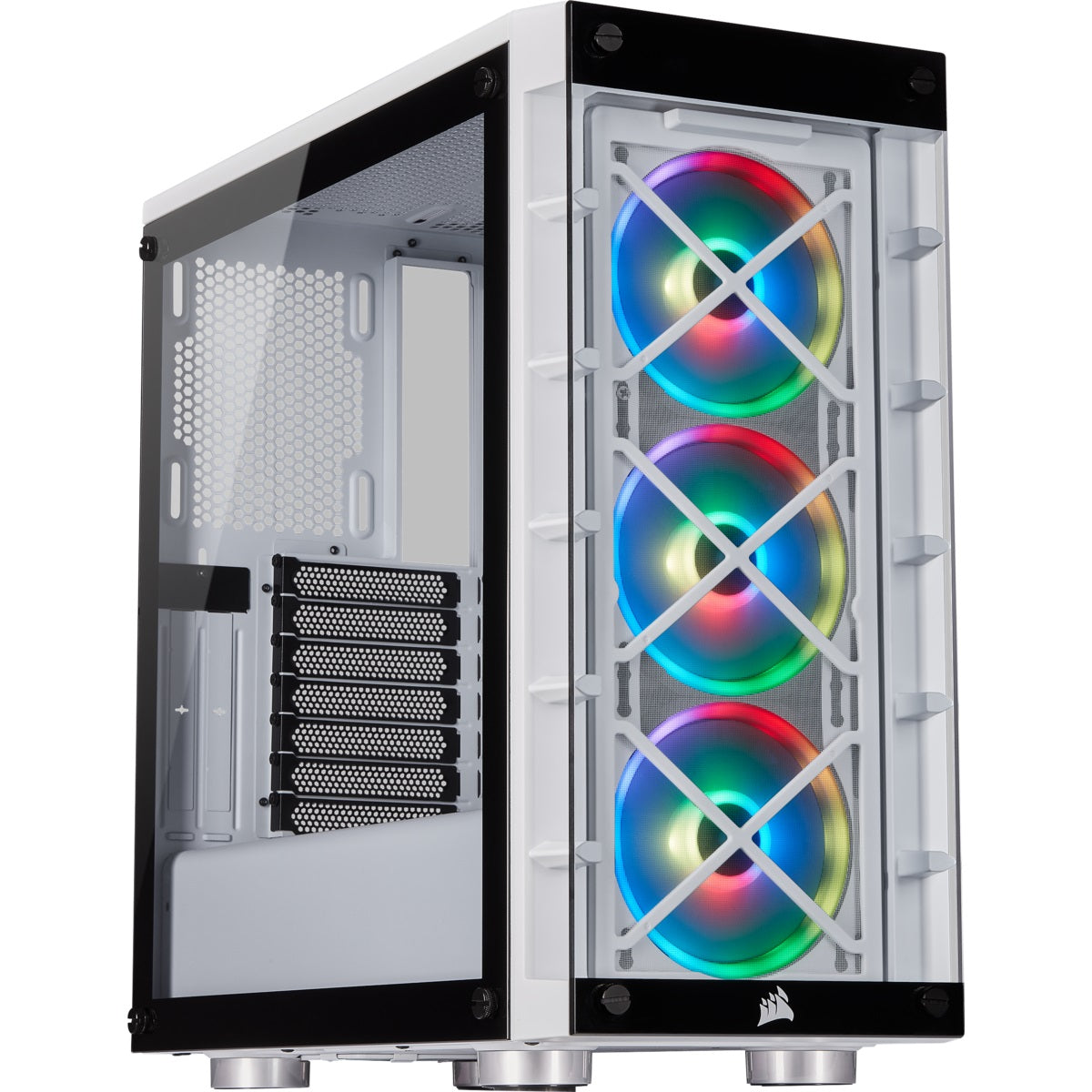 Corsair iCUE 465X RGB ATX Mid-Tower Gaming PC Case - White