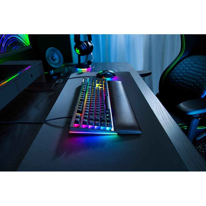 Razer BlackWidow V4 Wired Mechanical Gaming Keyboard with Razer Chroma RGB (Green Switch) - Black