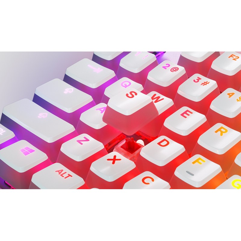 Steel Series Apex 7 TKL Ghost RGB Mechanical Gaming Keyboard US (Red Switch) - White