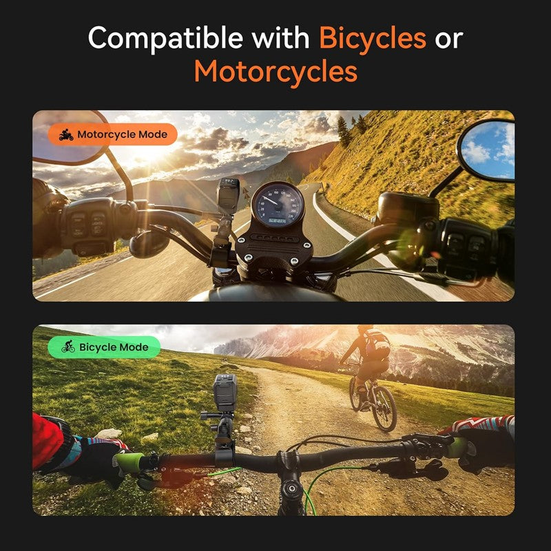 DDPAI Ranger 4K Action Camera Anti-Shake, IP67 Waterproof, Night Vision, Touchscreen, 5G Wi-Fi, GPS, and Data Recording Perfect for Cycling, Motorbike, and Travel