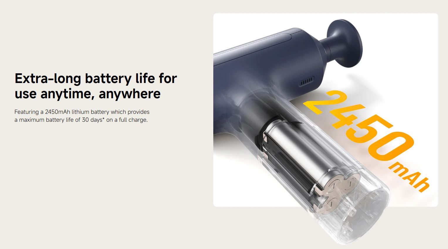 Xiaomi Mi Handheld Muscle Massage Gun 2 with 2 Massage Heads - Blue