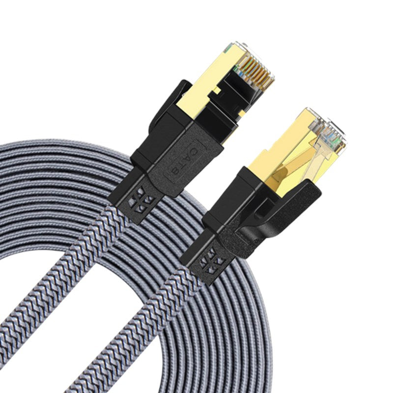 Twisted Minds Braided CAT8 FTP Flat Ethernet Cable Transmission Rate 40Gbps / 2000MHz - 3 M