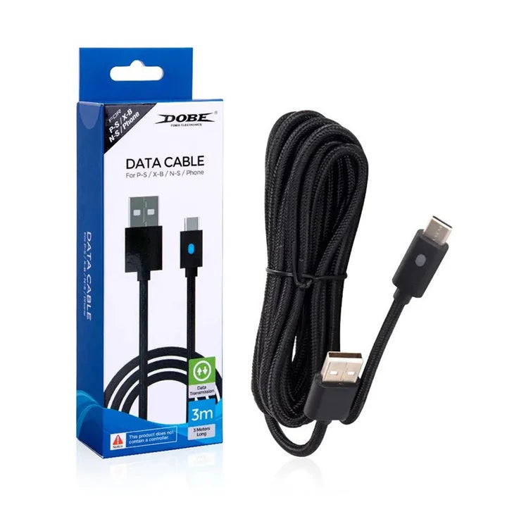 Dobe USB Charging Cable for PS5 Controller/Xbox Series/Nintendo Switch Controller/Mobile - 3 M