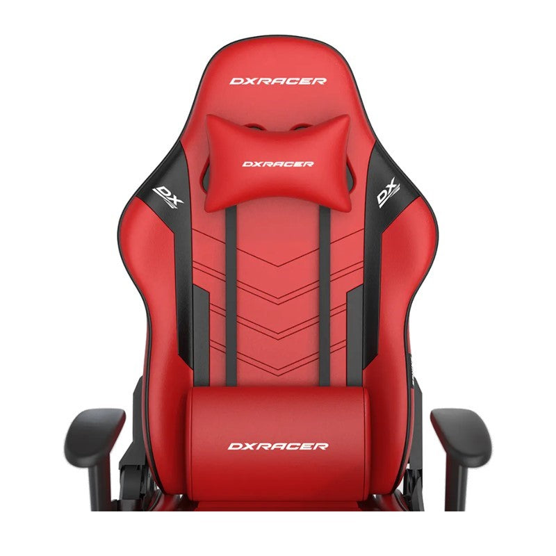 DXRaxer Prince-L PVC Leather Gaming Chair - Red/Black + Twisted Minds T-Shaped RGB Gaming Desk