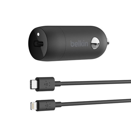 Belkin 20W Car Charger With Lightning To USB-C Cable