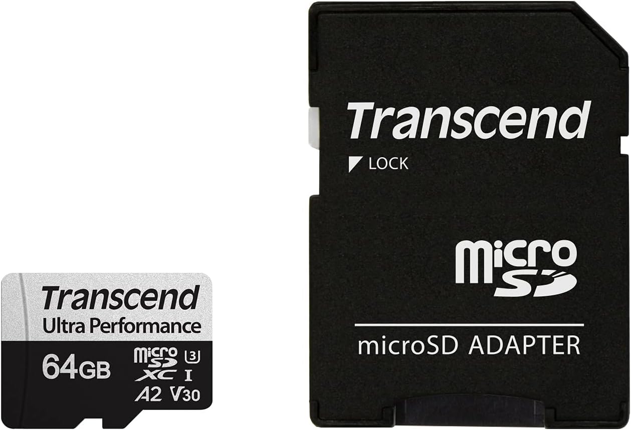 Transcend 64GB 340S UHS-I microSDXC Card Up To Up To 160Mb/s Speed