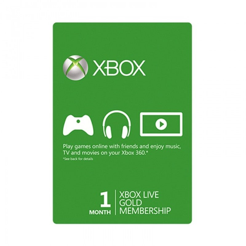 Microsoft Xbox Live Gold Gift Card 1 Month Membership