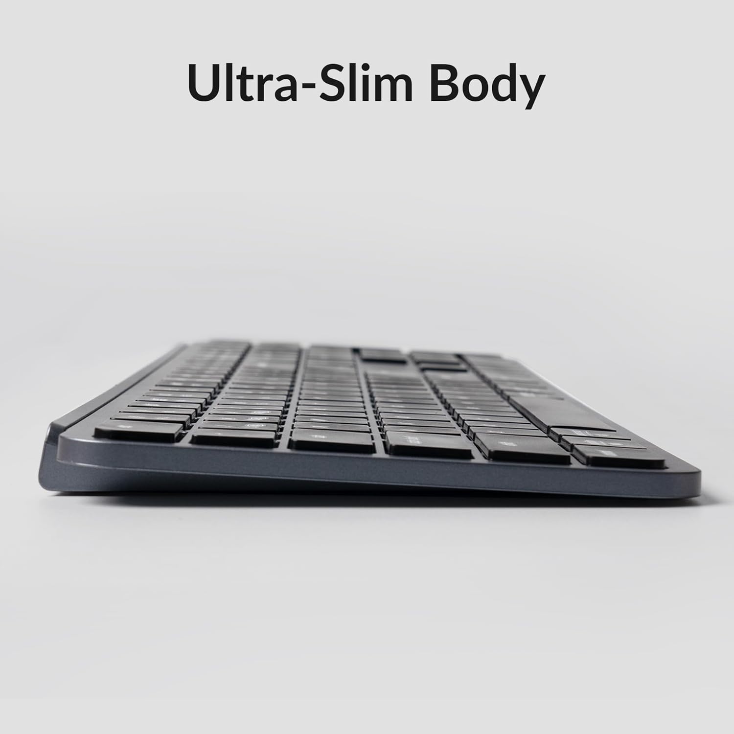 Keychron B6 Pro Full-Size Ultra-Slim Wireless ZMK Custom Keyboard for Windows & Mac, English/Arabic - Space Grey