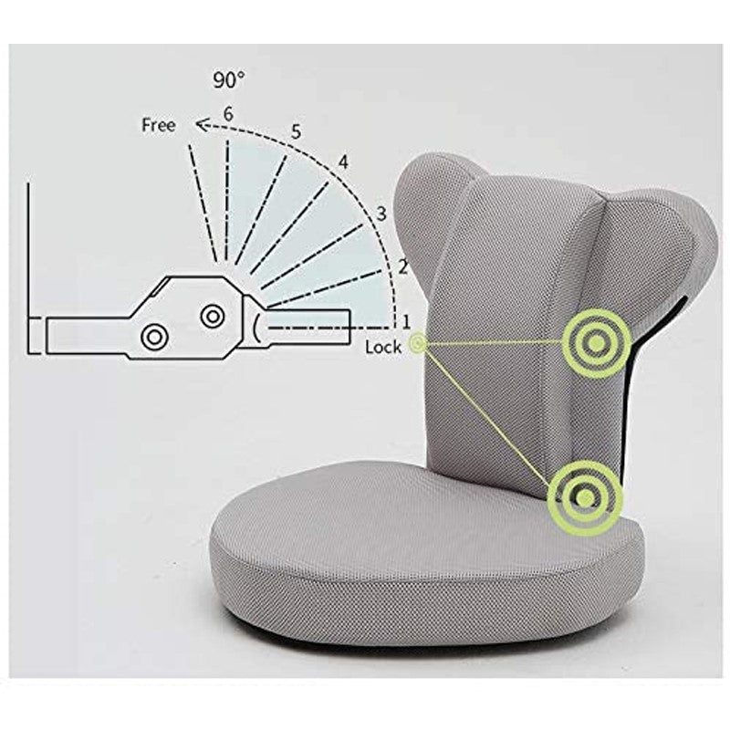 Gadgeton Portable Folding Chair With Backrest - Grey