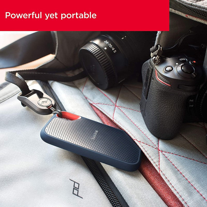 SanDisk Extreme Portable 1TB SSD V2, USB Type-C 3.2 Gen 2, Up to 1050 MB/s Speed