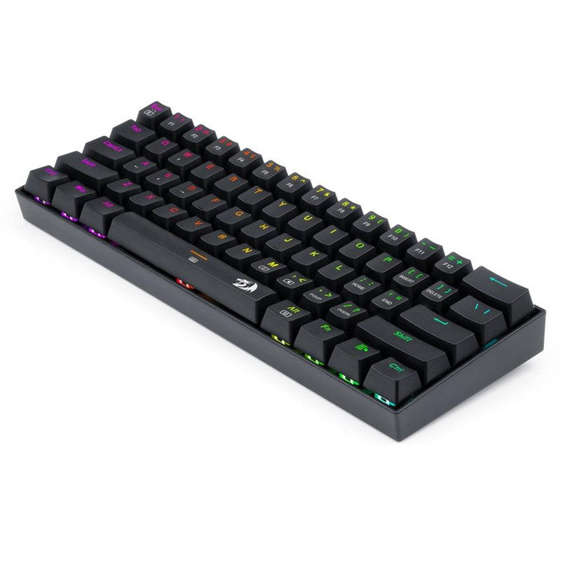 Redragon DragonBorn K630 RGB Portable 61 Key Wired Mechanical Gaming Keyboard - Black