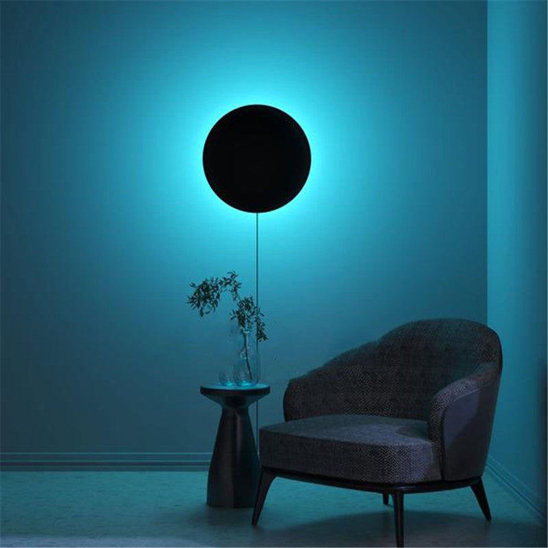 Modern Round RGB LED Wall Light, Lamp with Remote Control