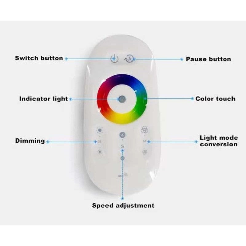 Modern Round RGB LED Wall Light, Lamp with Remote Control