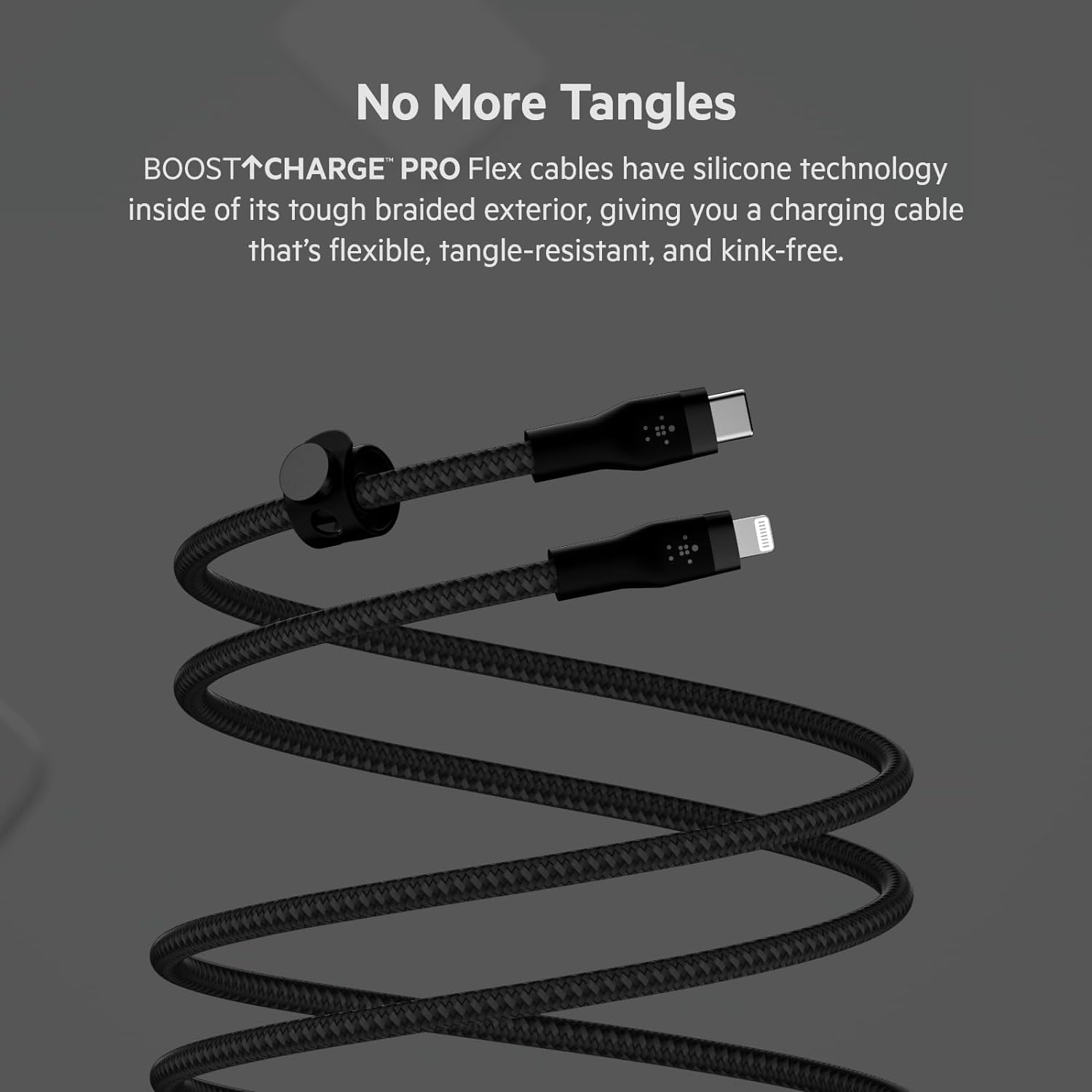Belkin BoostCharge Pro Flex Braided USB Type C to Lightning Cable (3M), MFi Certified 20W Fast Charging PD Power Delivery for iPhone