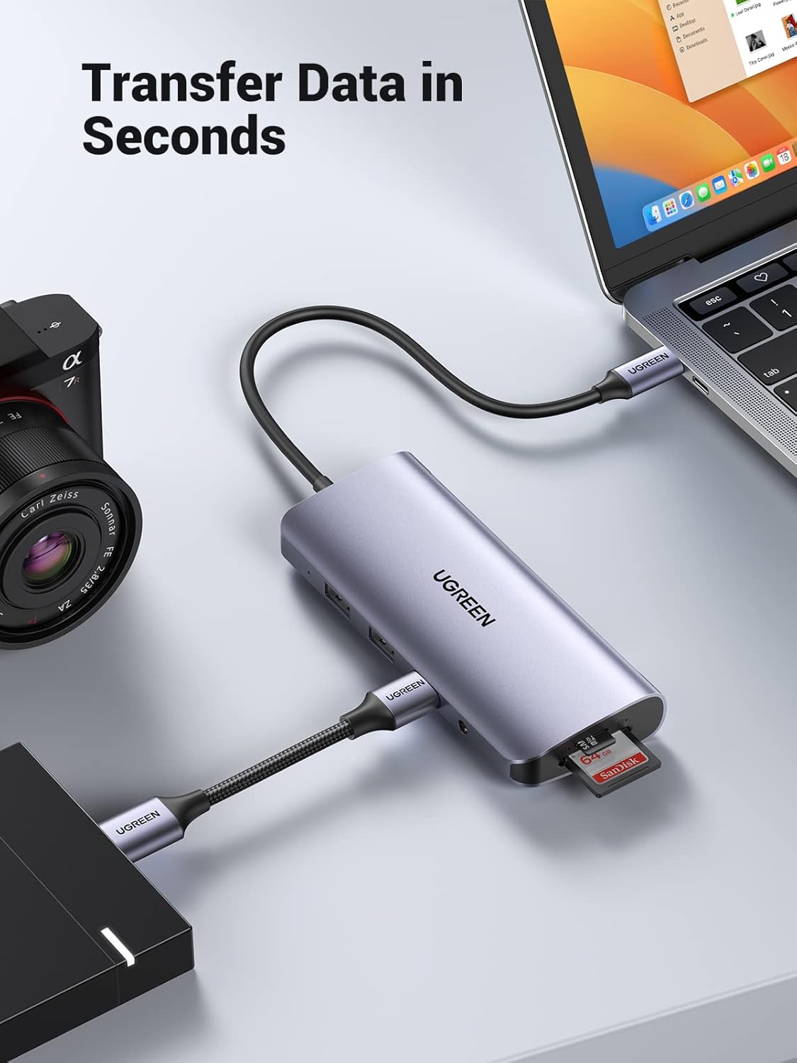 UGREEN USB C Hub, 10-in-1 USB-C Docking Station, 4K HDMI& VGA Dual Monitor, 1Gbps Ethernet, 100W PD, 3 3.0 Ports, 3.5mm Audio Jack, SD/TF Card Reader Multiport Adapter for MacBook iPad Dell HP