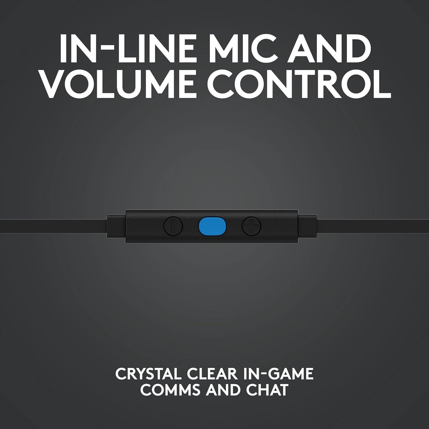 Logitech G333 Wired Gaming Earphones, 3.5mm - Black