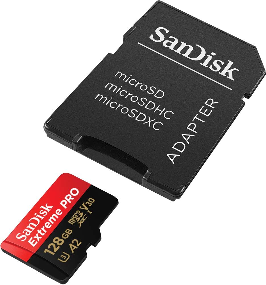 SanDisk 128GB Extreme PRO microSDXC UHS-I Memory Card for 4K UHD Videos, Up to 200MB/s Speed