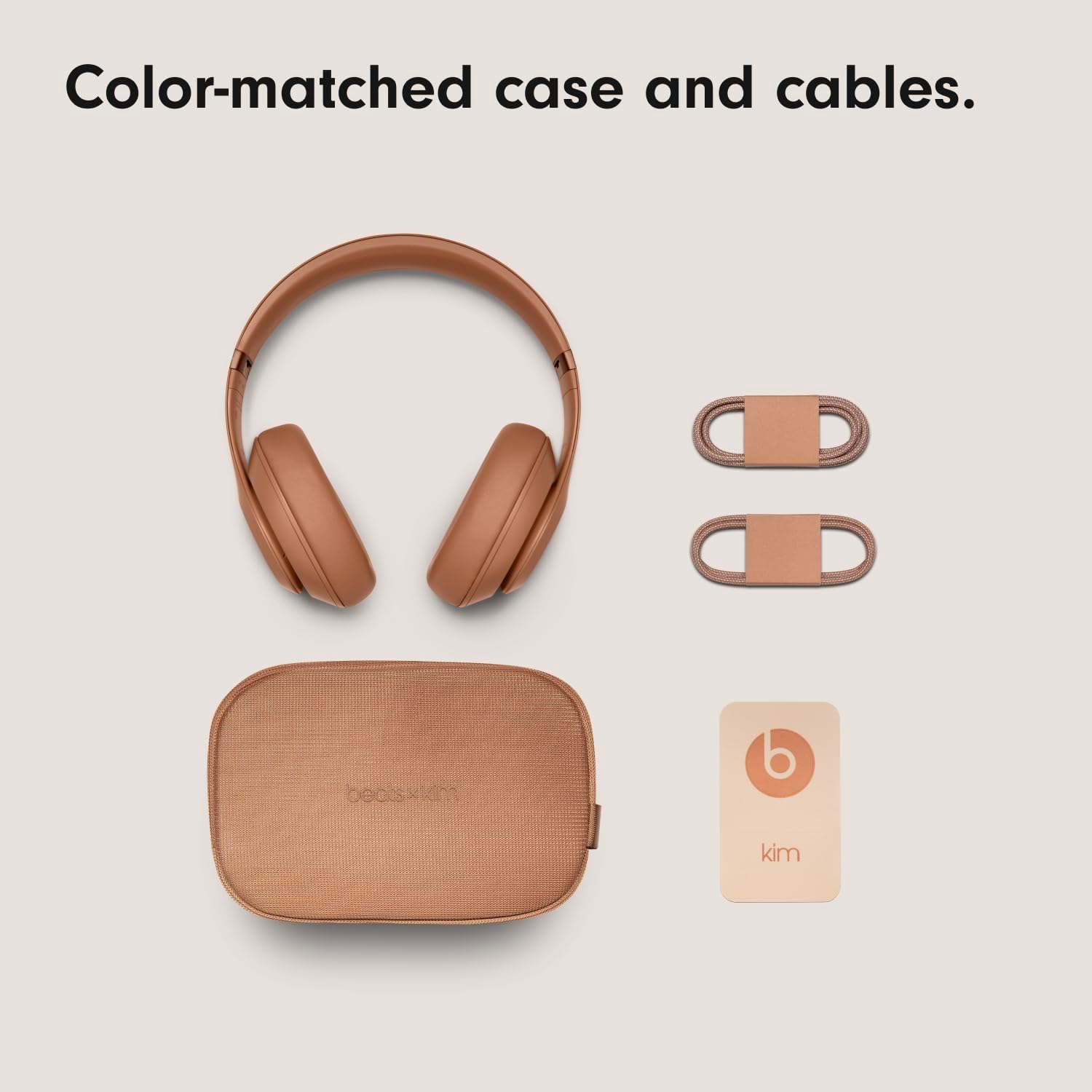 Beats Studio Pro Premium Wireless Noise Cancelling Headphones, 40 Hours Battery Life, Kim Kardashian Special Edition - Dune
