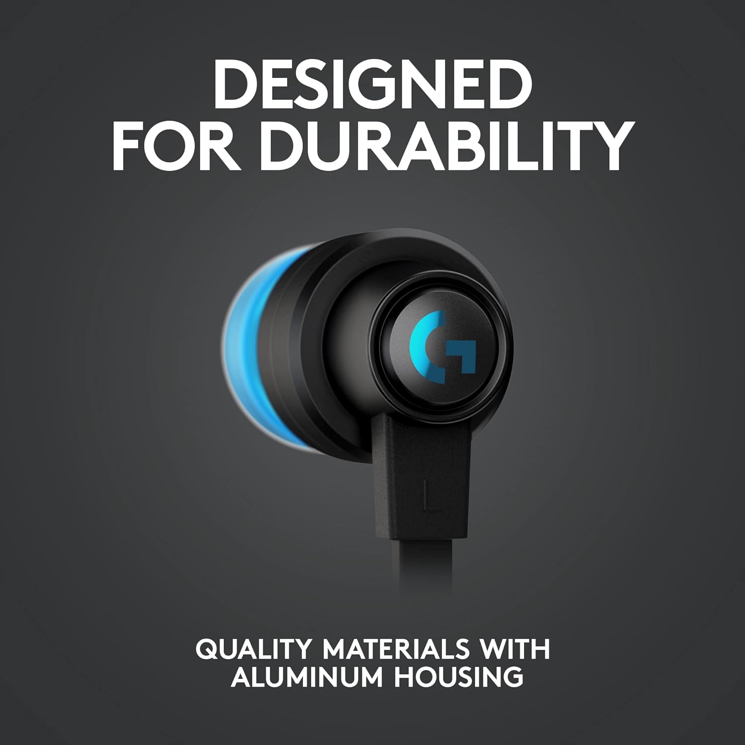 Logitech G333 Wired Gaming Earphones, 3.5mm - Black