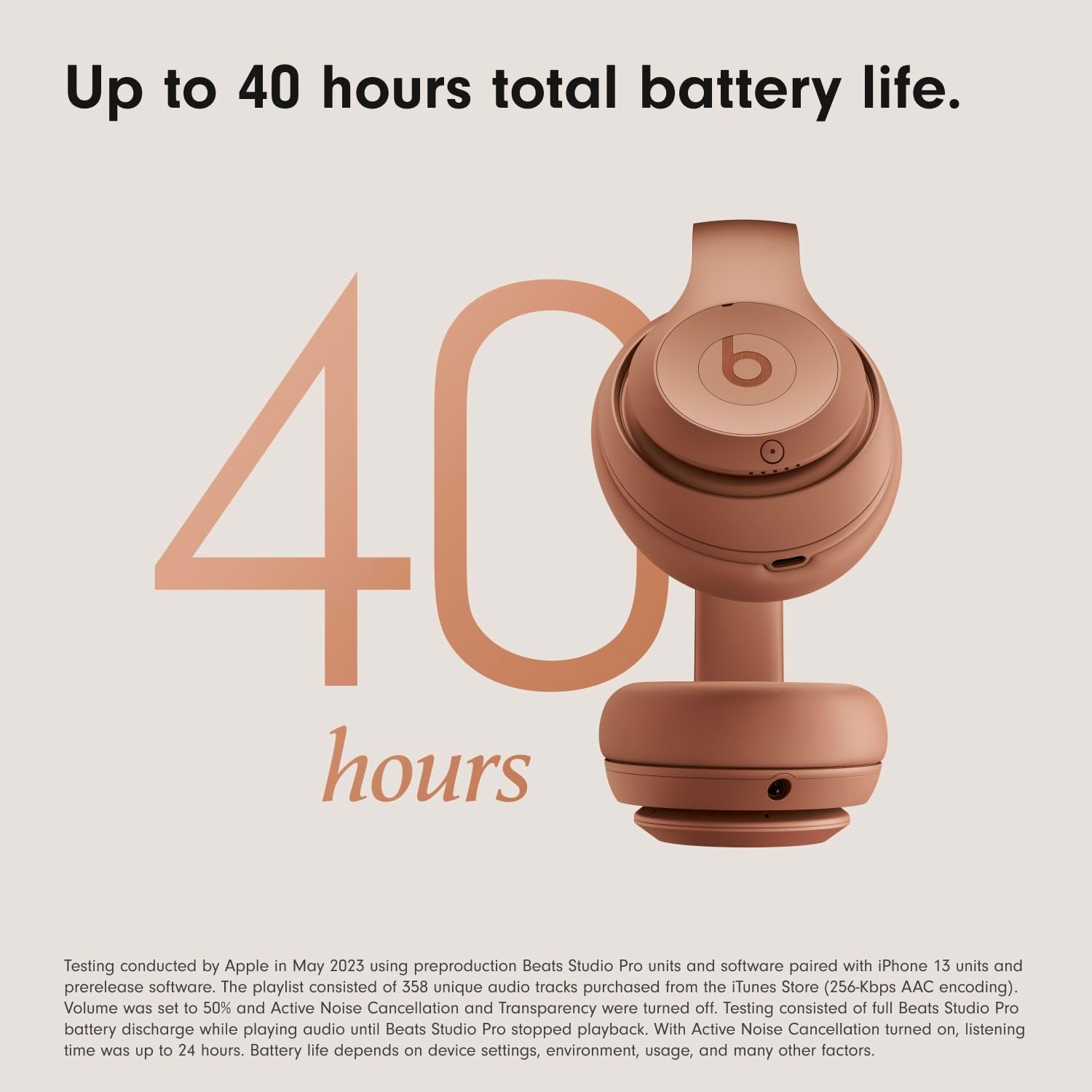 Beats Studio Pro Premium Wireless Noise Cancelling Headphones, 40 Hours Battery Life, Kim Kardashian Special Edition - Dune
