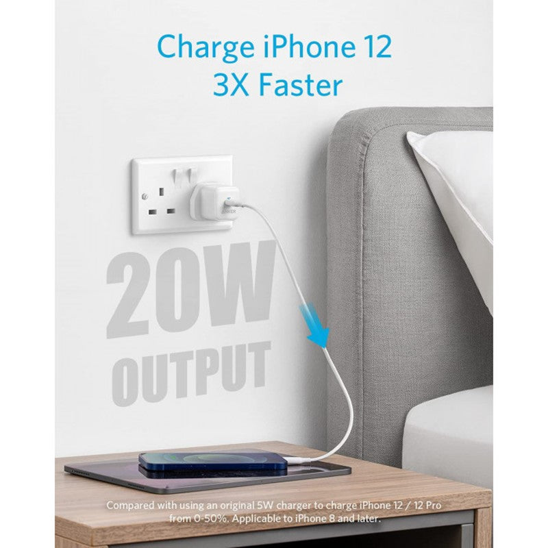 Anker PowerPort III 20W Cube Charger, Black