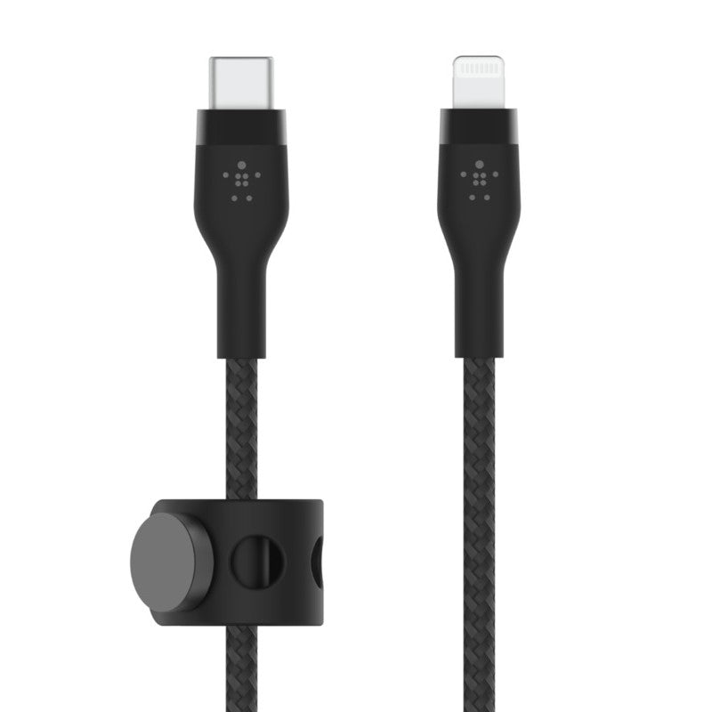 Belkin BoostCharge Pro Flex Braided USB Type C to Lightning Cable (3M), MFi Certified 20W Fast Charging PD Power Delivery for iPhone