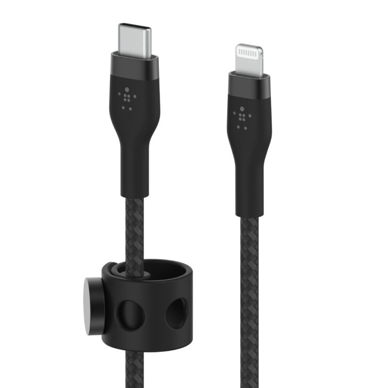 Belkin BoostCharge Pro Flex Braided USB Type C to Lightning Cable (3M), MFi Certified 20W Fast Charging PD Power Delivery for iPhone