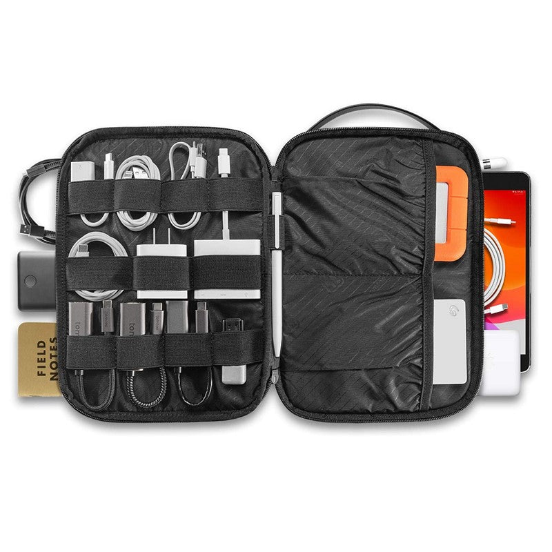 Tomtoc Organizer Travel Universal Cable Kit Management Organizer Accessories Storage Case Pouch Bag for iPad Mini 6/ 5 / 4 / 3, Cable, Charger, Phone, USB, SD Card