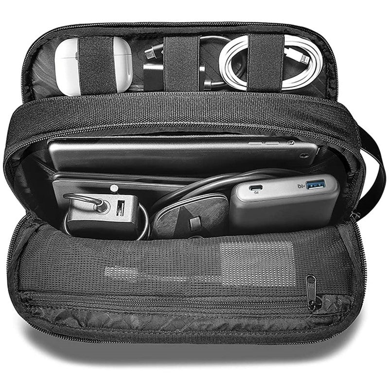 Tomtoc Organizer Travel Universal Cable Kit Management Organizer Accessories Storage Case Pouch Bag for iPad Mini 6/ 5 / 4 / 3, Cable, Charger, Phone, USB, SD Card