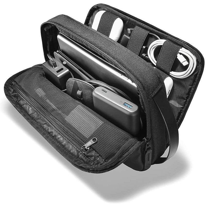 Tomtoc Organizer Travel Universal Cable Kit Management Organizer Accessories Storage Case Pouch Bag for iPad Mini 6/ 5 / 4 / 3, Cable, Charger, Phone, USB, SD Card