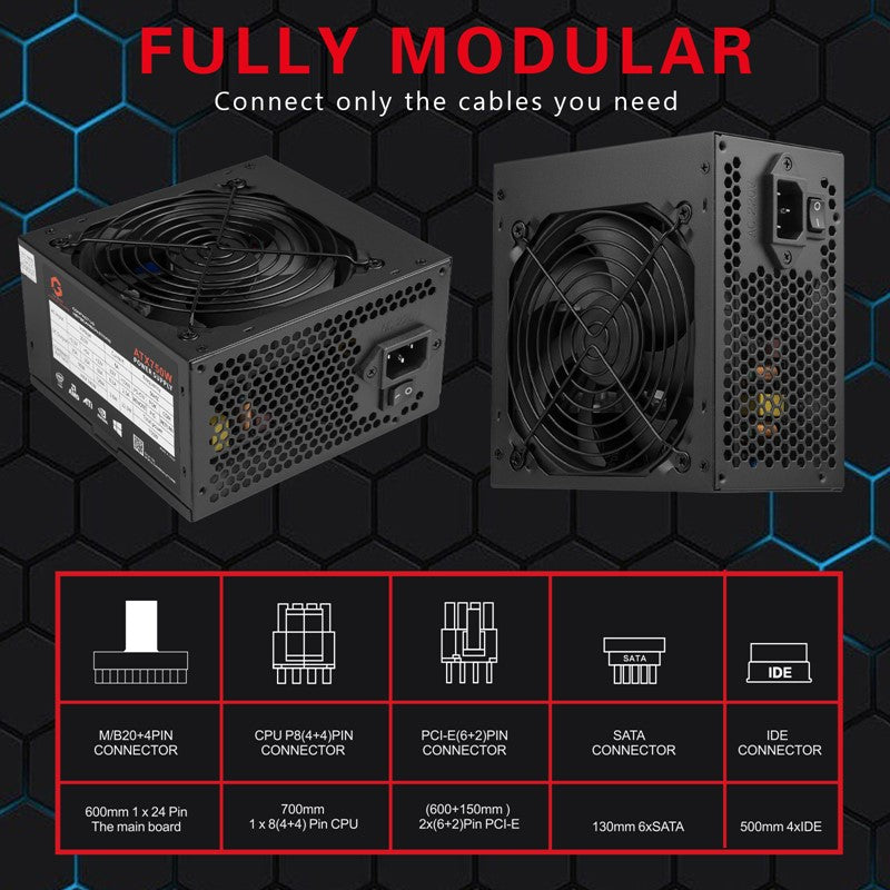 جيم أون SPY2 ATX 750W مصدر طاقة الألعاب القيمة