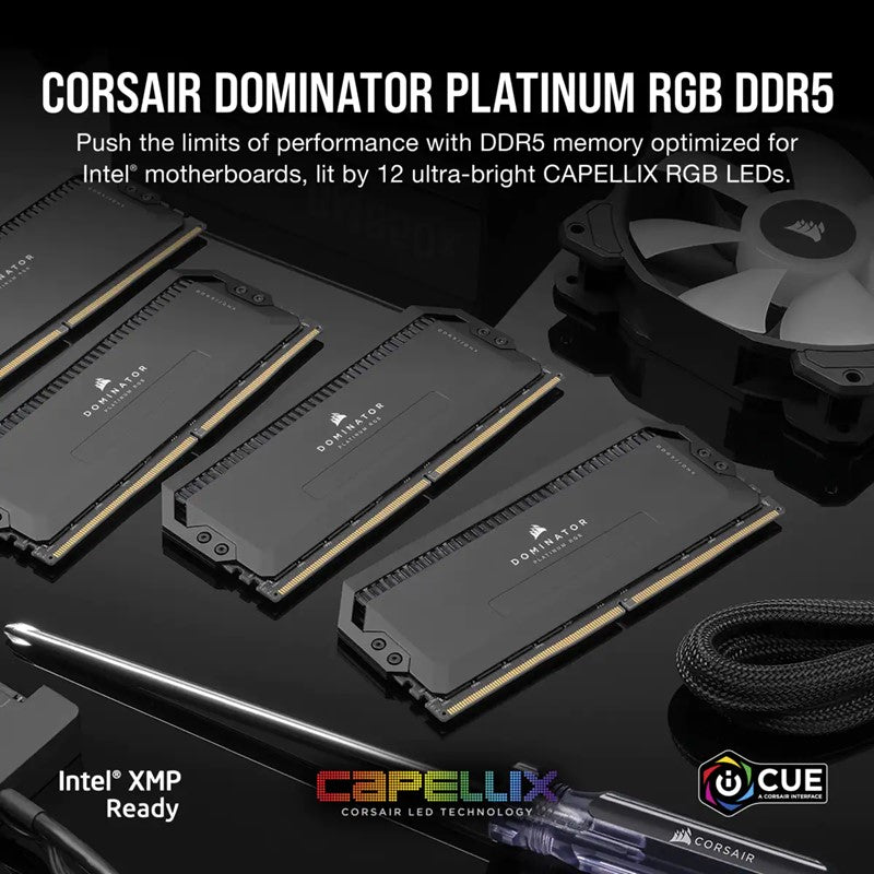 Corsair DOMINATOR PLATINUM RGB 32GB (2x16GB) DDR5 DRAM 5600MHz C36 Memory Kit