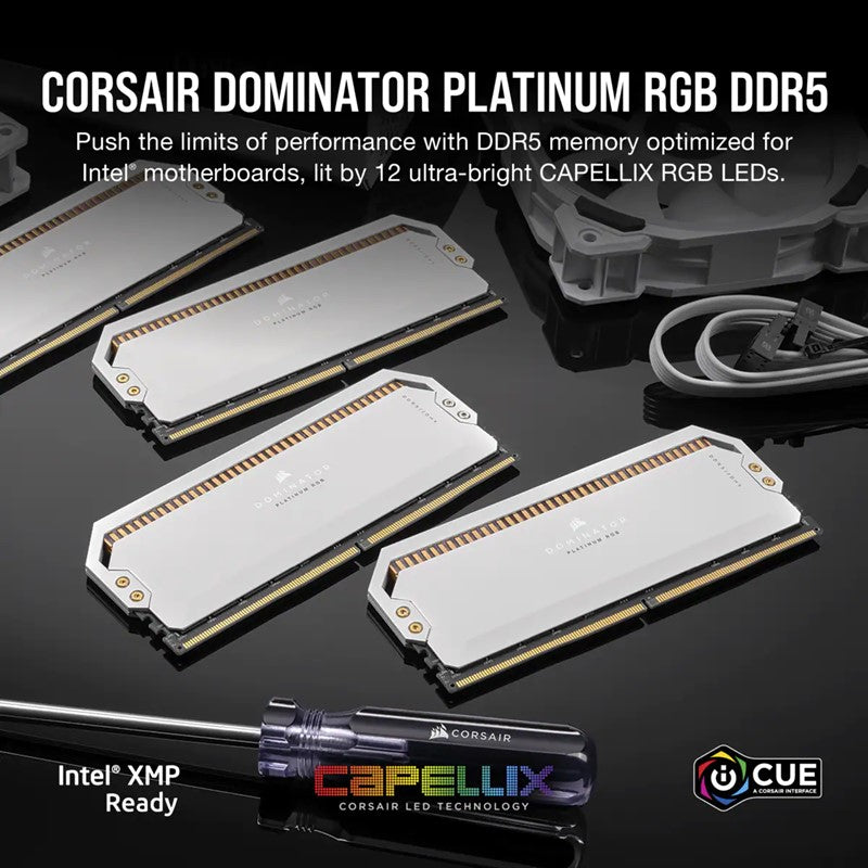 Corsair DOMINATOR PLATINUM RGB 32GB (2x16GB) DDR5 DRAM 5600MHz C36 Memory Kit